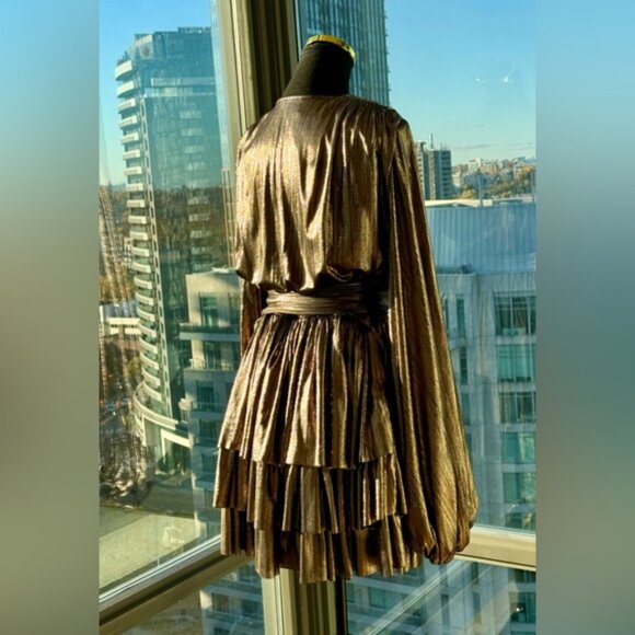 🆕 BRONX & BANCO 🧿 NWOT Bellerose Ruffled Mini Dress, Sz L / US 8 - Picture 7 of 16